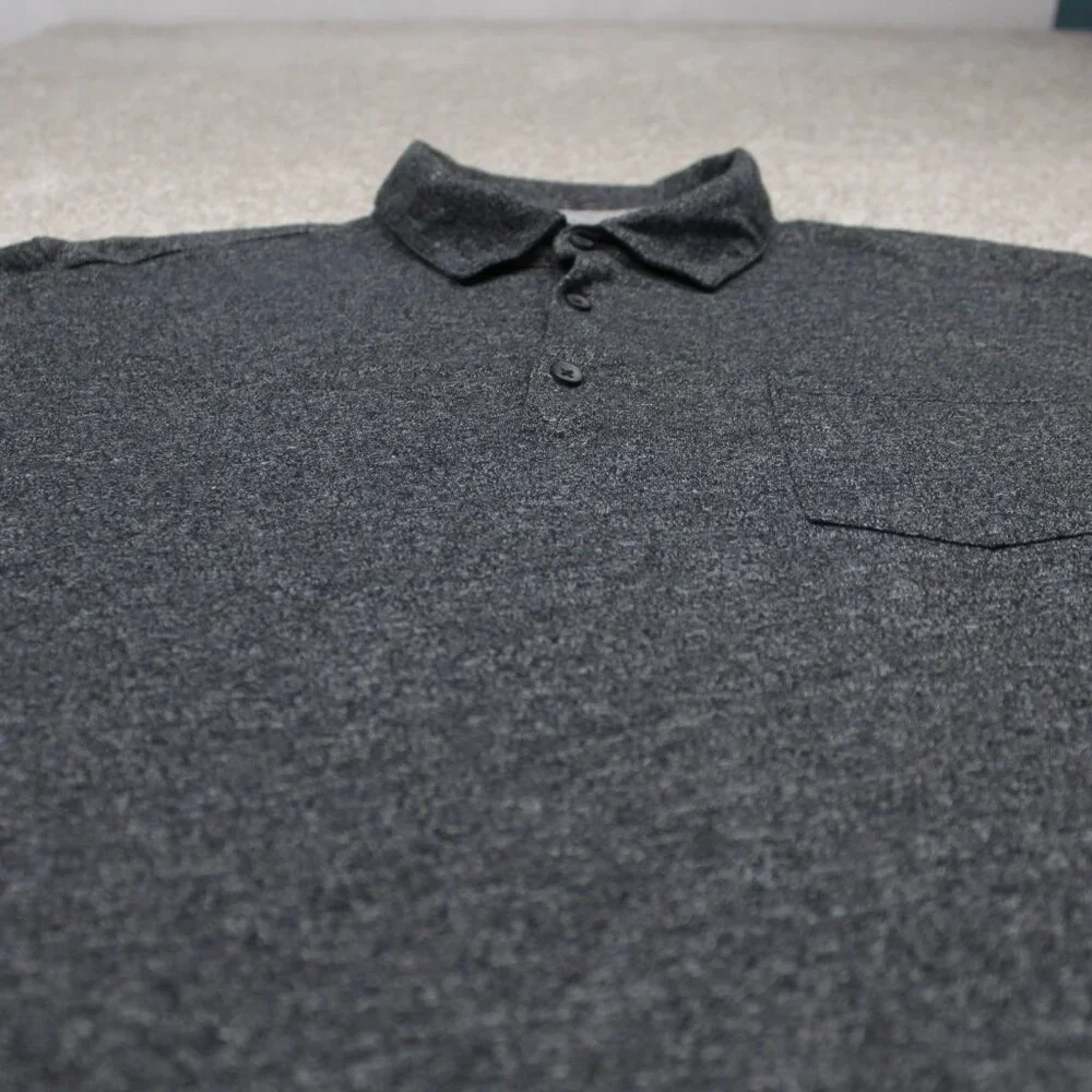 Banana Republic Quick Dry‎ Polo Shirt Mens Large Gray Cotton/Poly S/S Pullover